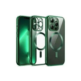 Newface iPhone 13 Pro Max Kılıf Kross Magneticsafe Kapak - Koyu Yeşil