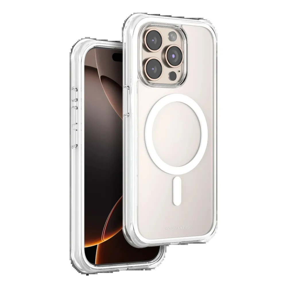 Onegif Apple Iphone 15 Pro Max Hulk Magsafe Kapak - Beyaz