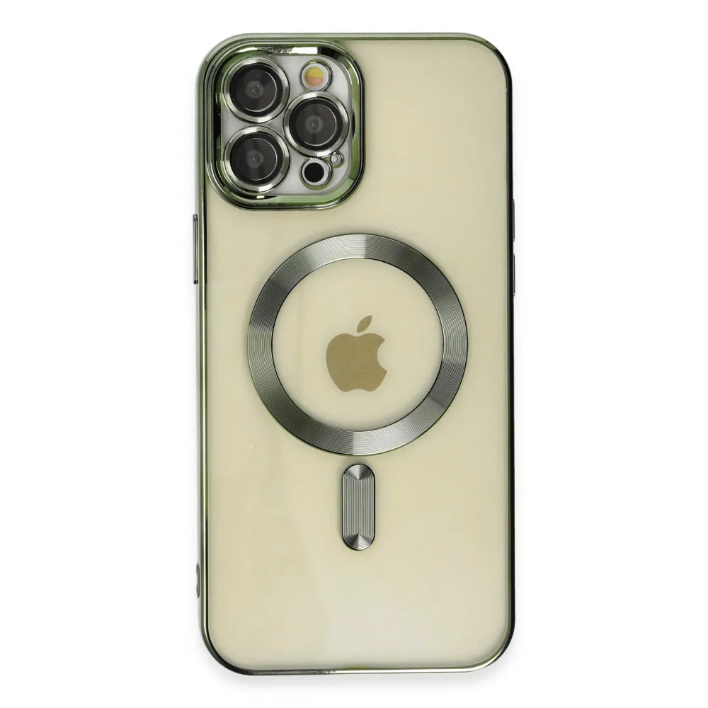 Newface Iphone 12 Pro Max Kılıf Kross Magneticsafe Kapak - Koyu Yeşil