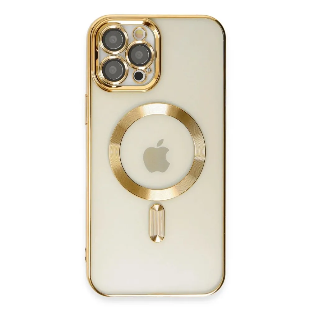 Newface iPhone 12 Pro Max Kılıf Kross Magneticsafe Kapak - Gold