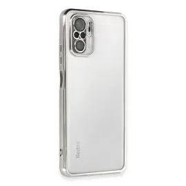 Newface Xiaomi Redmi Note 10 Kılıf Razer Lensli Silikon - Gümüş