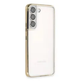 Newface Samsung Galaxy S22 Kılıf Razer Lensli Silikon - Gold