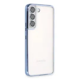 Newface Samsung Galaxy S22 Kılıf Razer Lensli Silikon - Açık Mavi