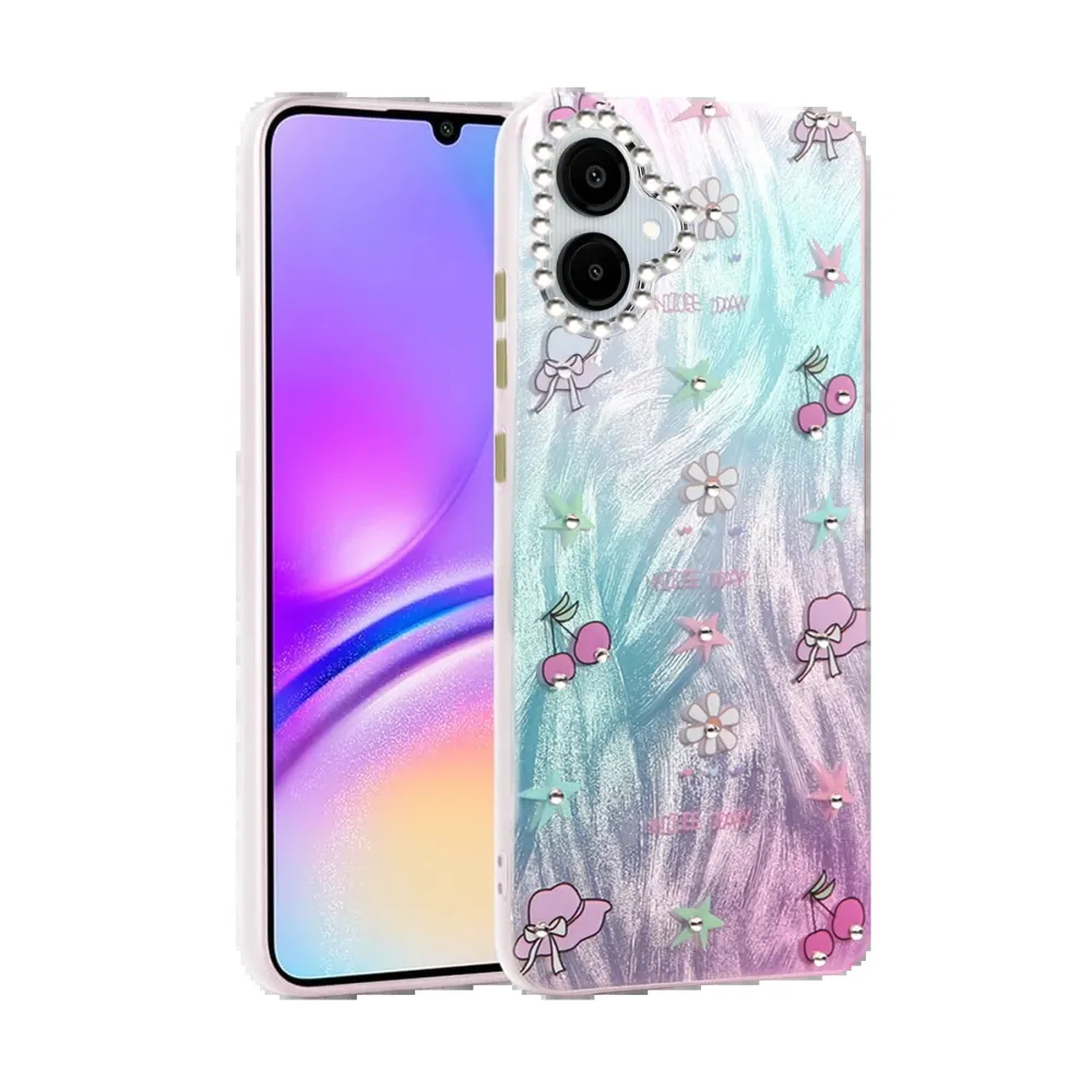 Newface Samsung Galaxy A06 Kılıf Blade Aynalı Desenli Kapak - Desen 4