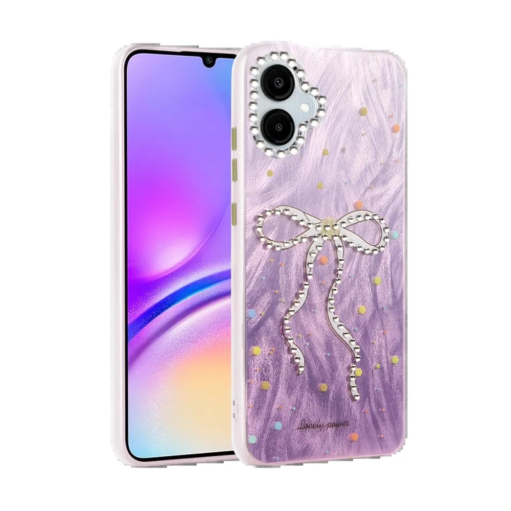 Newface Samsung Galaxy A06 Kılıf Blade Aynalı Desenli Kapak - Desen 1