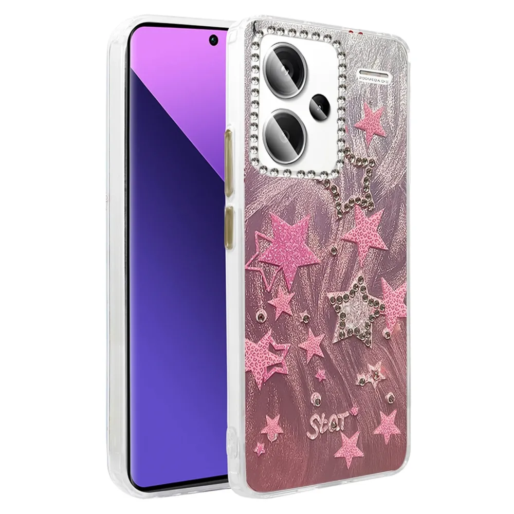 Newface Xiaomi Redmi Note 13 Pro Plus Kılıf Blade Aynalı Desenli Kapak - Desen 7