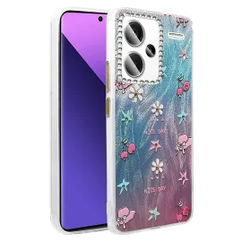 Newface Xiaomi Redmi Note 13 Pro Plus Kılıf Blade Aynalı Desenli Kapak - Desen 4