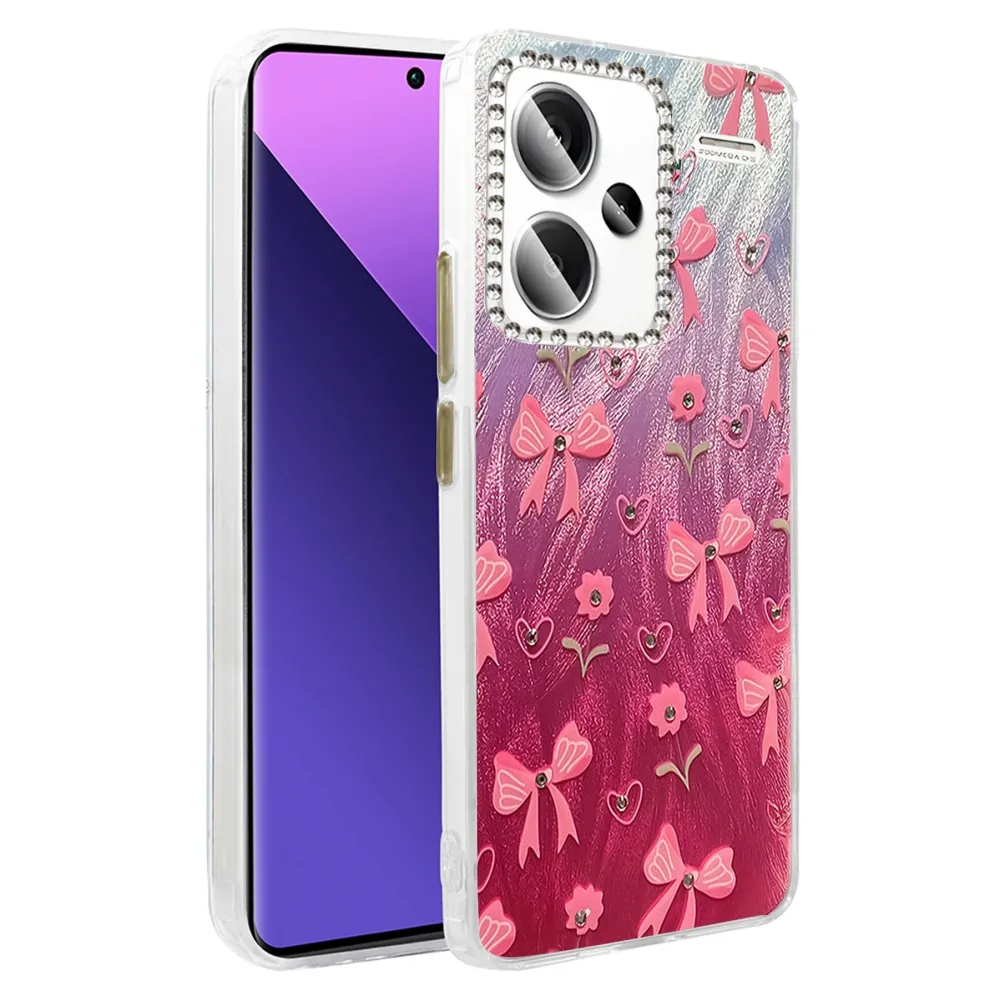 Newface Xiaomi Redmi Note 13 Pro Plus Kılıf Blade Aynalı Desenli Kapak - Desen 3