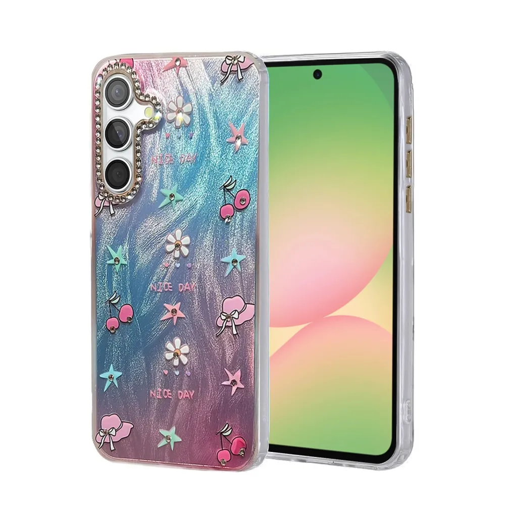 Newface Samsung Galaxy A56 Kılıf Blade Aynalı Desenli Kapak - Desen 4