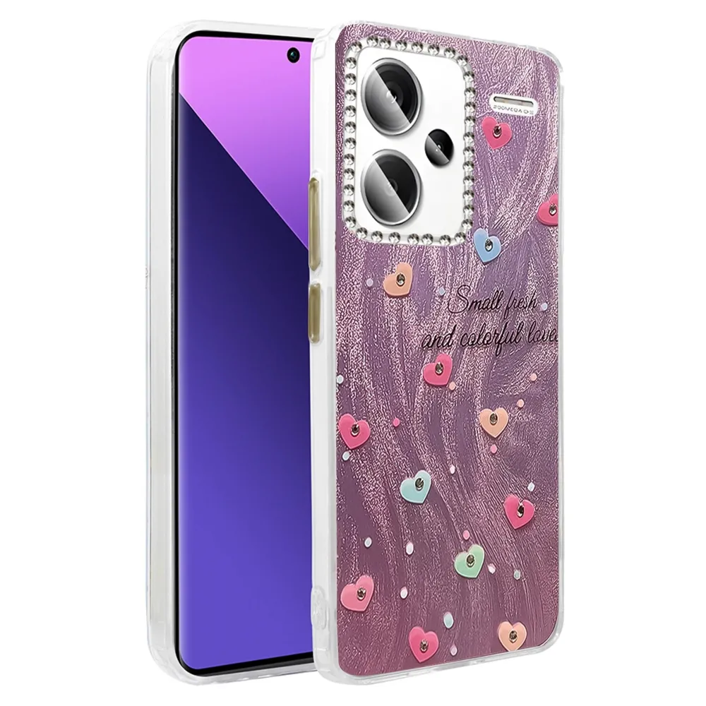 Newface Xiaomi Redmi Note 13 Pro Plus Kılıf Blade Aynalı Desenli Kapak - Desen 8