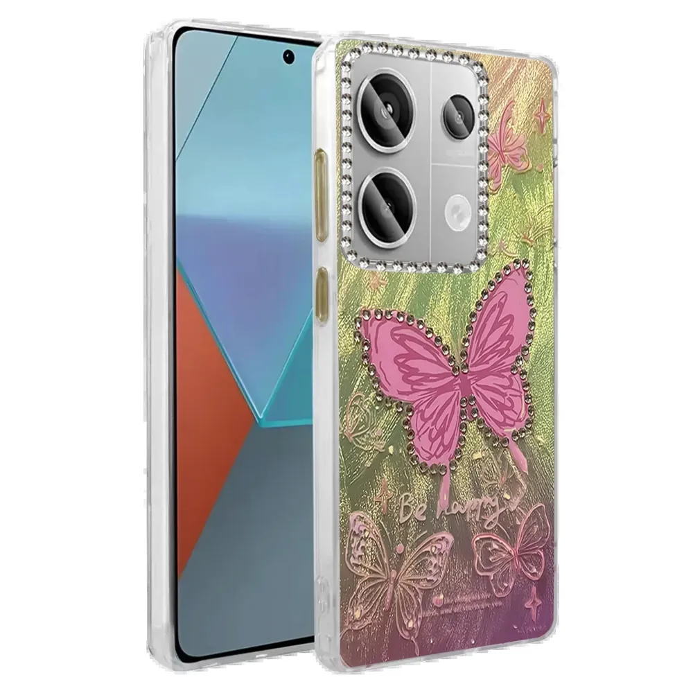 Newface Xiaomi Redmi Note 13 Pro 4G Kılıf Blade Aynalı Desenli Kapak - Desen 5