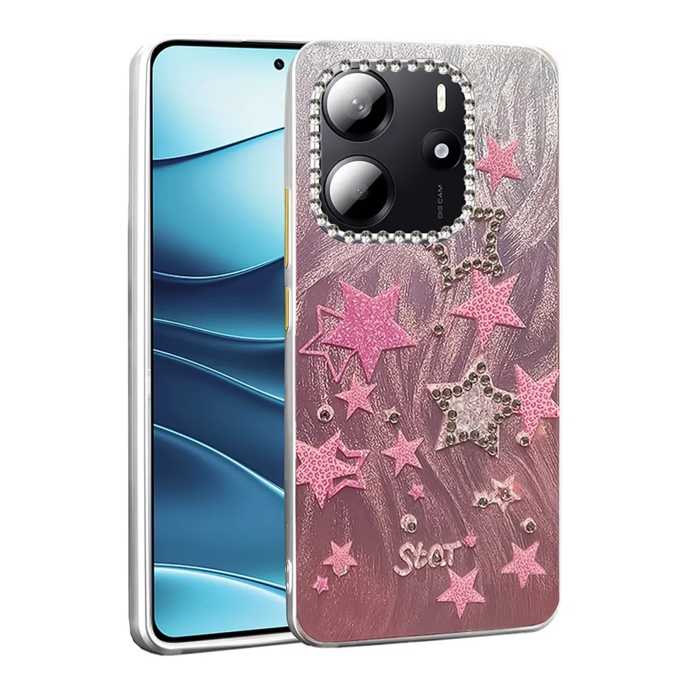 Newface Xiaomi Redmi Note 14 4G Kılıf Blade Aynalı Desenli Kapak - Desen 7