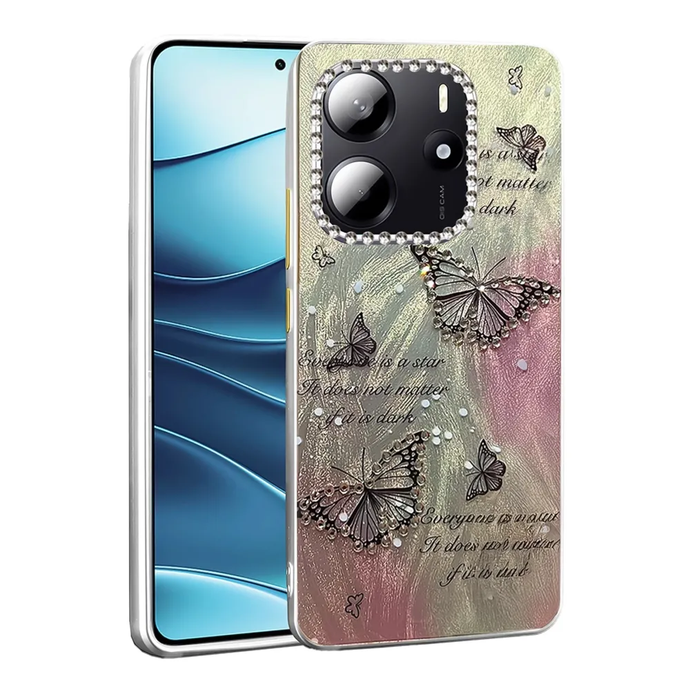 Newface Xiaomi Redmi Note 14 4G Kılıf Blade Aynalı Desenli Kapak - Desen 6