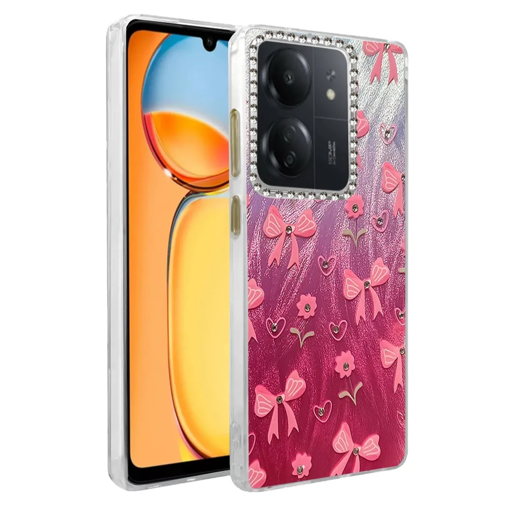 Newface Xiaomi Redmi 13C Kılıf Blade Aynalı Desenli Kapak - Desen 3