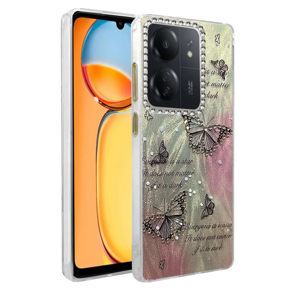 Newface Xiaomi Redmi 13C Kılıf Blade Aynalı Desenli Kapak - Desen 6