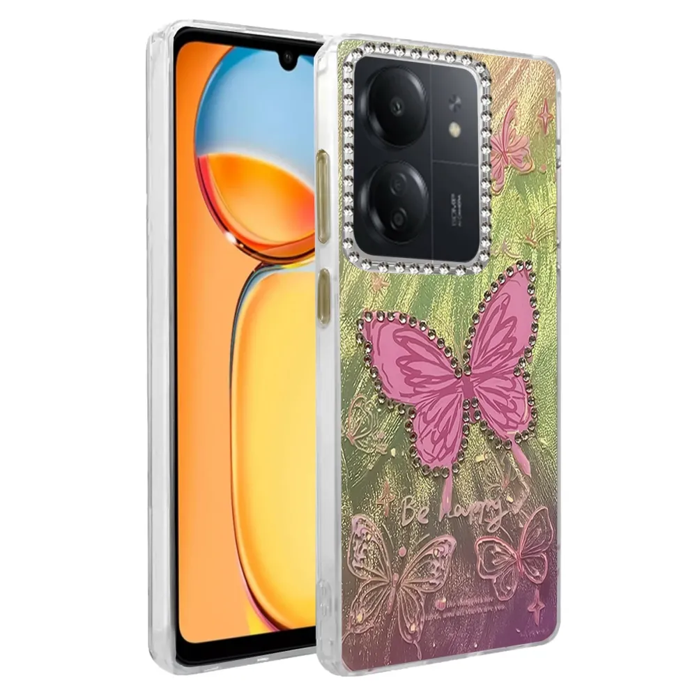 Newface Xiaomi Redmi 13C Kılıf Blade Aynalı Desenli Kapak - Desen 5