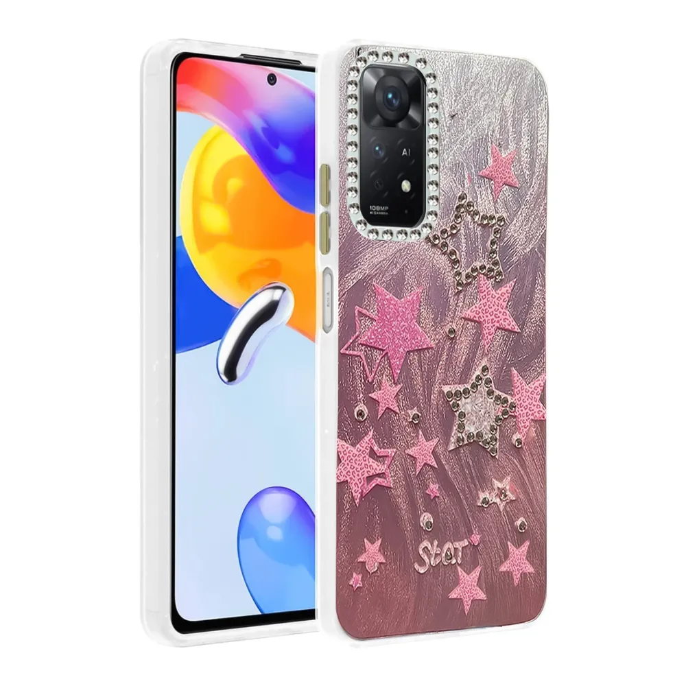 Newface Xiaomi Redmi Note 12 Pro 4G Kılıf Blade Aynalı Desenli Kapak - Desen 7