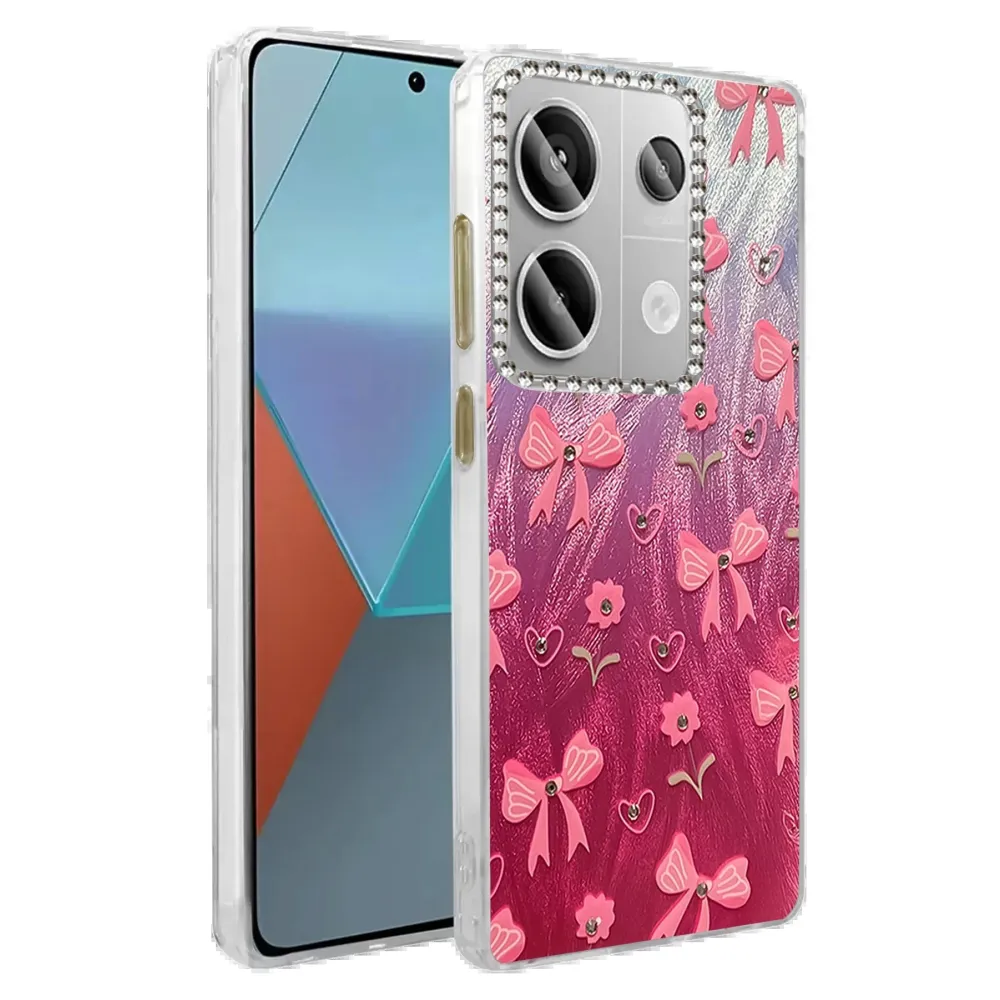 Newface Xiaomi Redmi Note 13 Pro 4G Kılıf Blade Aynalı Desenli Kapak - Desen 3