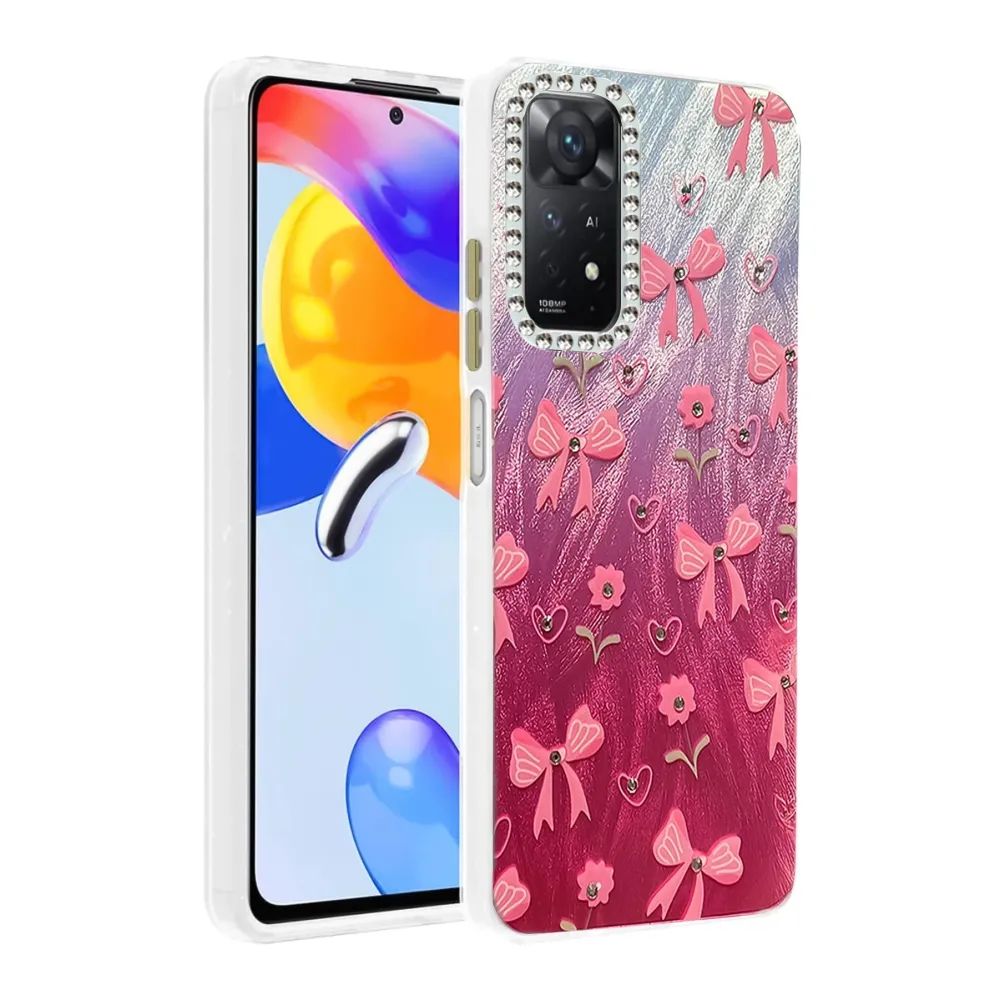 Newface Xiaomi Redmi Note 12 Pro 4G Kılıf Blade Aynalı Desenli Kapak - Desen 3