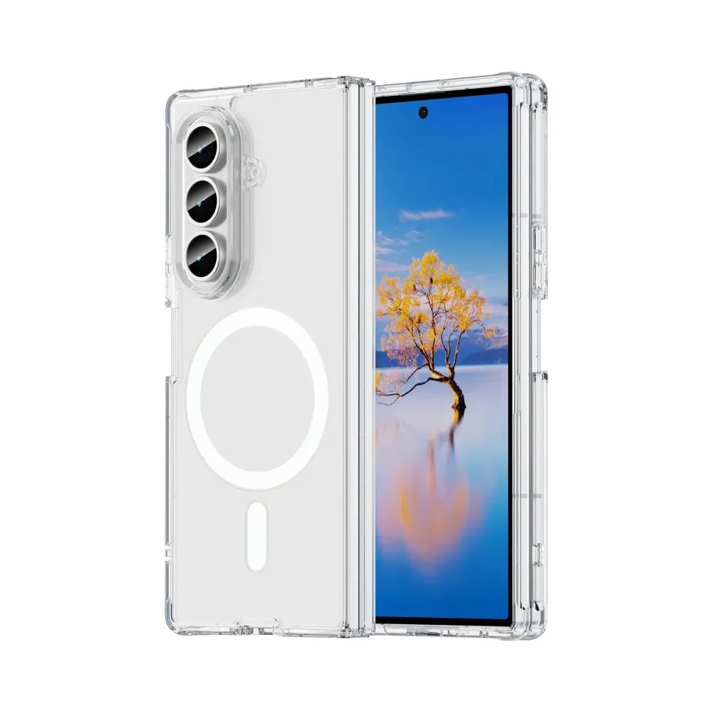 Newface Samsung Galaxy Z Fold 7 Kılıf Magneticsafe Şeffaf Silikon - Şeffaf