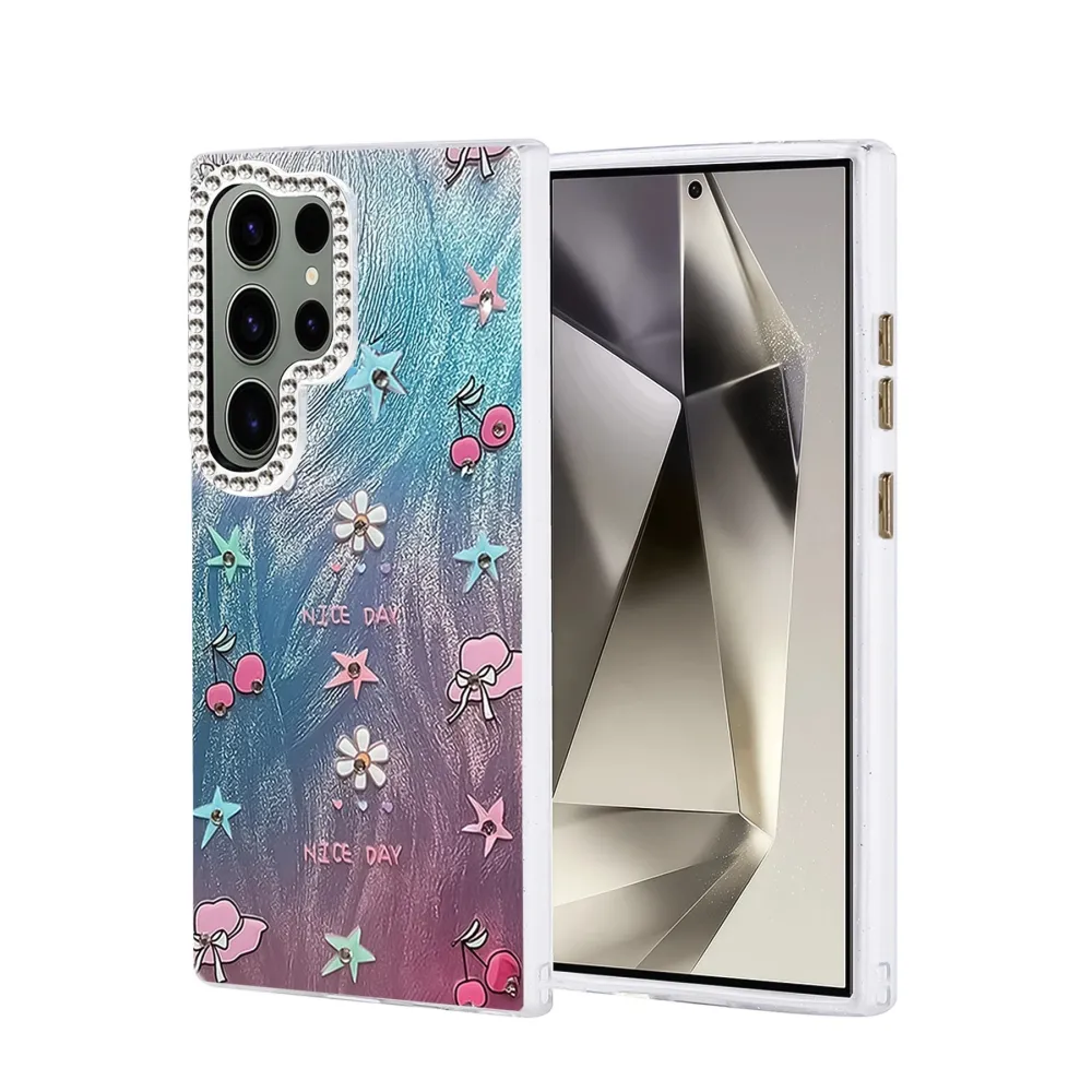 Newface Samsung Galaxy S24 Ultra Kılıf Blade Aynalı Desenli Kapak - Desen 4