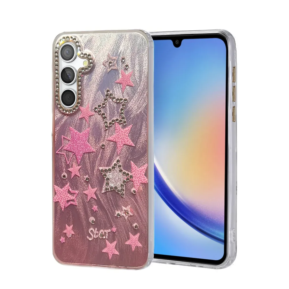 Newface Samsung Galaxy A34 5G Kılıf Blade Aynalı Desenli Kapak - Desen 7