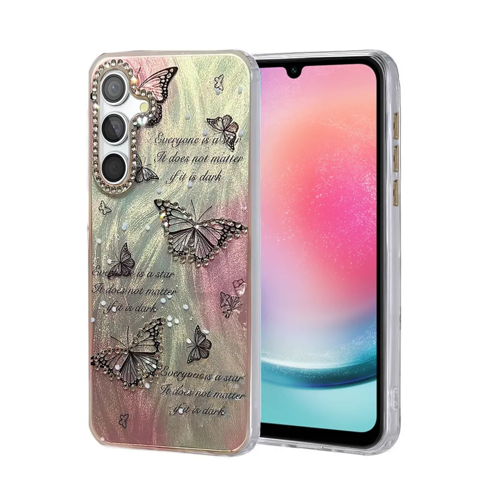 Newface Samsung Galaxy A24 4G Kılıf Blade Aynalı Desenli Kapak - Desen 6