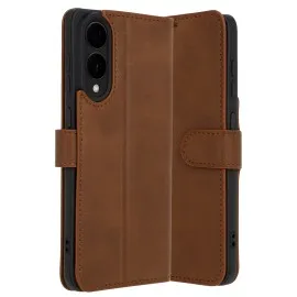 Newface Samsung Galaxy S25 Edge Trend S Plus Kapaklı Kılıf - Taba