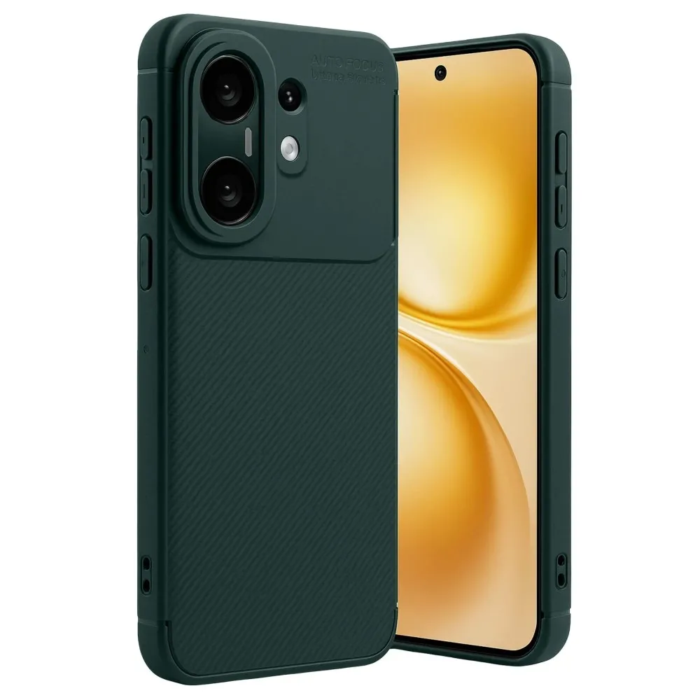 Newface Vivo X200 Fe Auto Focus Karbon Kapak - Koyu Yeşil