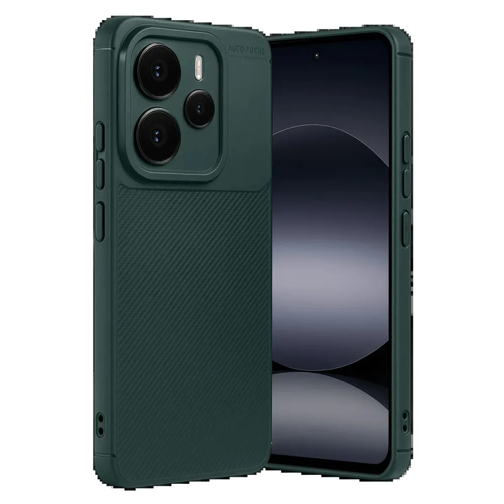 Newface Xiaomi Note 14 5G Auto Focus Karbon Kapak - Koyu Yeşil