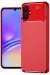Newface Samsung Galaxy A06 Kılıf Auto Focus Karbon Kapak - Kırmızı