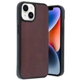 Newface Iphone 15 Kılıf Aras Deri Kapak - Bordo