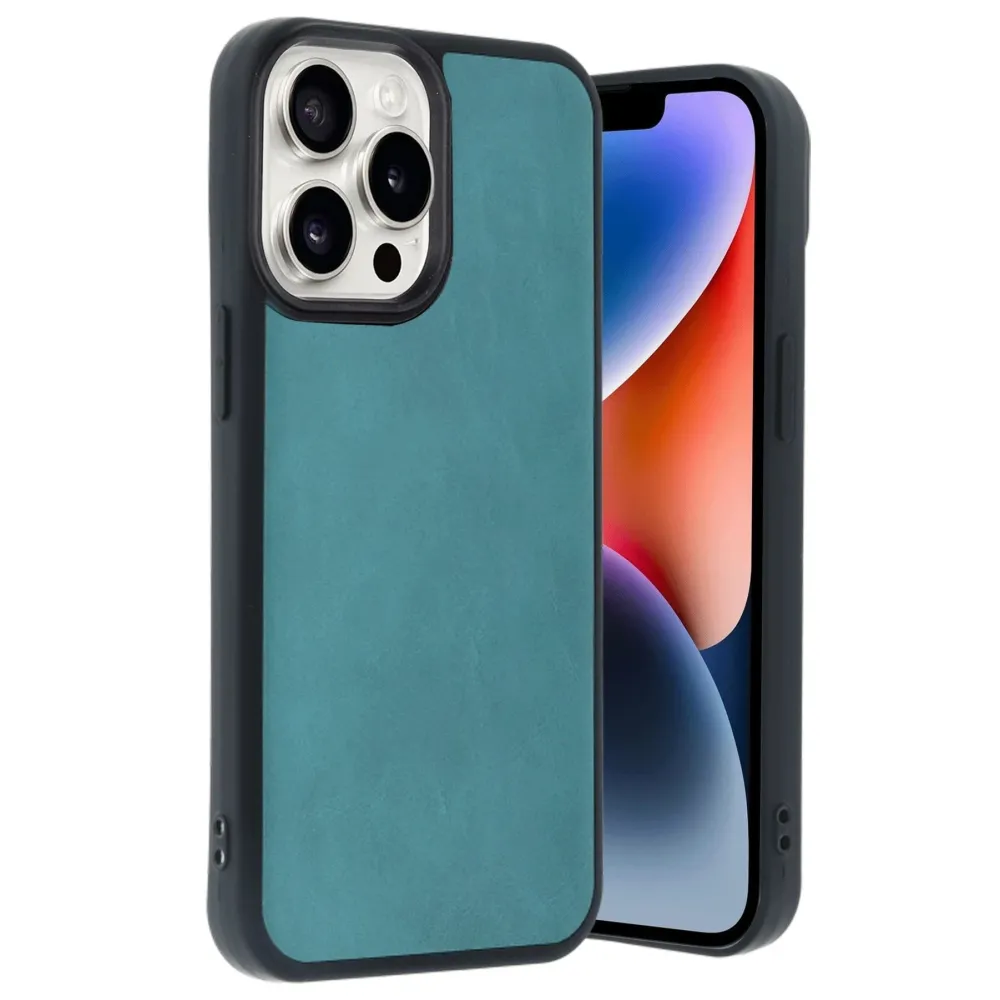 Newface Iphone 14 Pro Max Kılıf Aras Deri Kapak - Açık Yeşil