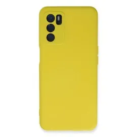 Newface Oppo A16 Kılıf Nano Içi Kadife Silikon - Sarı
