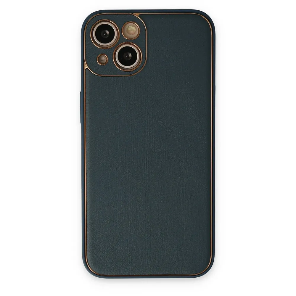 Newface Iphone 14 Plus Kılıf Coco Deri Silikon Kapak - Yeşil