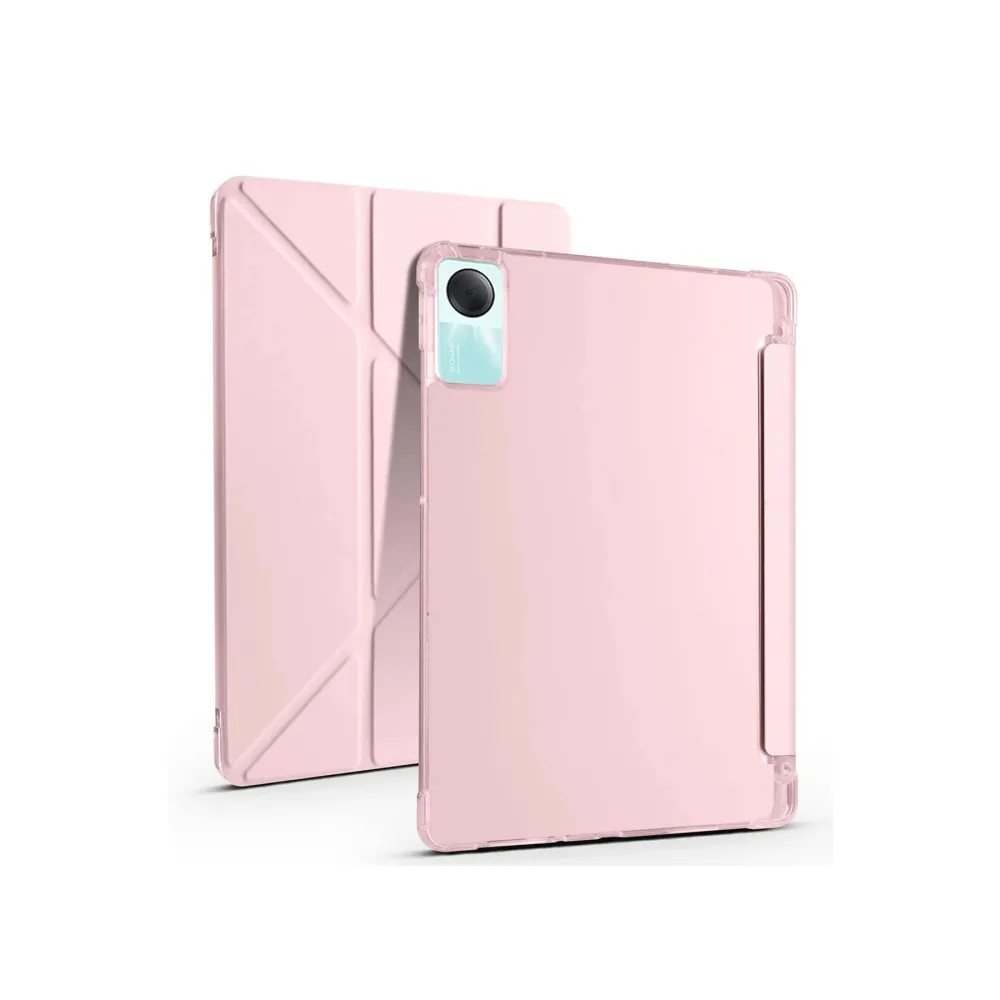 Newface Xiaomi Redmi Pad SE 4G Kılıf Kalemlikli Mars Tablet Kılıfı - Rose Gold