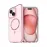 Newface Apple Iphone 15 Live Diamond Magsafe Kapak - Pembe