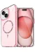 Newface Apple Iphone 15 Live Diamond Magsafe Kapak - Pembe