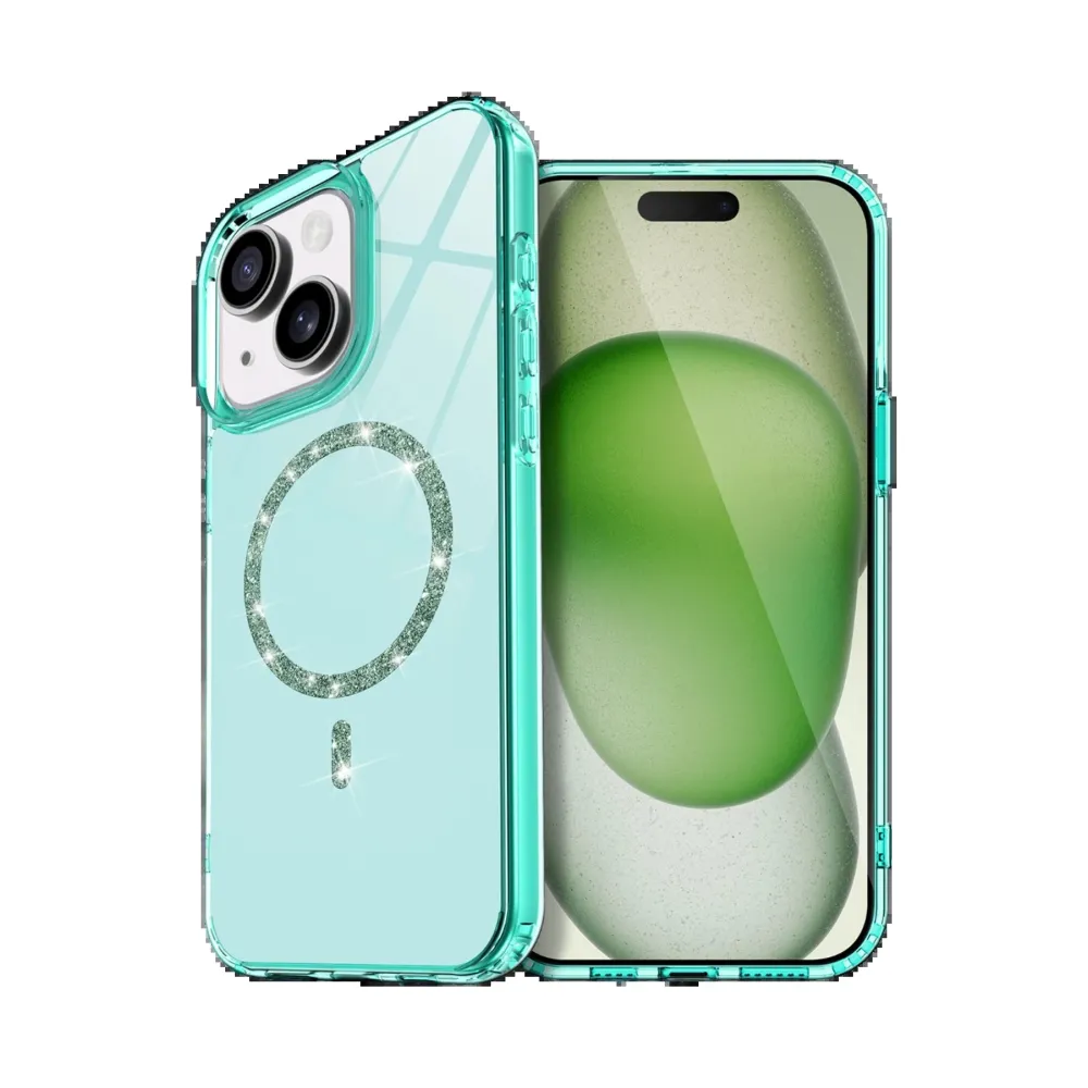 Newface Apple Iphone 15 Live Diamond Magsafe Kapak - Yeşil