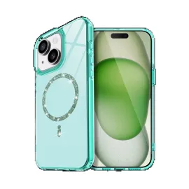 Newface Apple Iphone 15 Live Diamond Magsafe Kapak - Yeşil