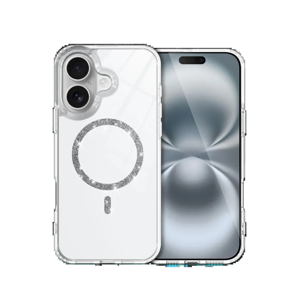 Newface Apple Iphone 16 Live Diamond Magsafe Kapak - Şeffaf