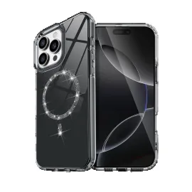 Newface Apple Iphone 16 Pro Live Diamond Magsafe Kapak - Siyah