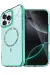 Newface Apple Iphone 16 Pro Live Diamond Magsafe Kapak - Yeşil