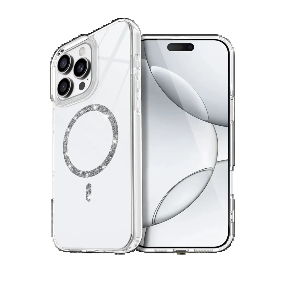 Newface Apple Iphone 16 Pro Live Diamond Magsafe Kapak - Şeffaf