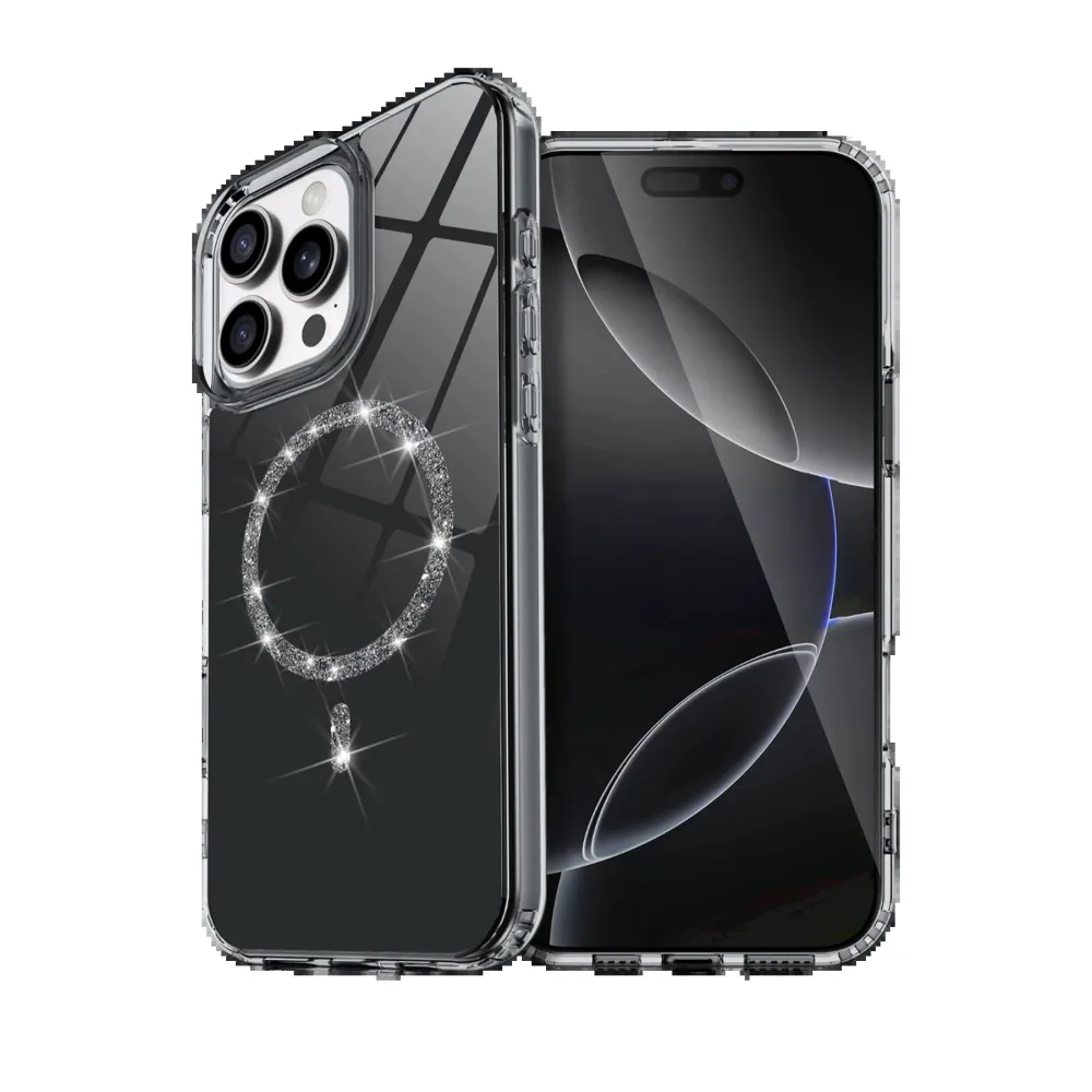 Newface Apple Iphone 16 Pro Max Live Diamond Magsafe Kapak - Siyah