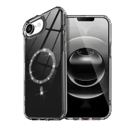Newface Apple Iphone 16E Live Diamond Magsafe Kapak - Siyah