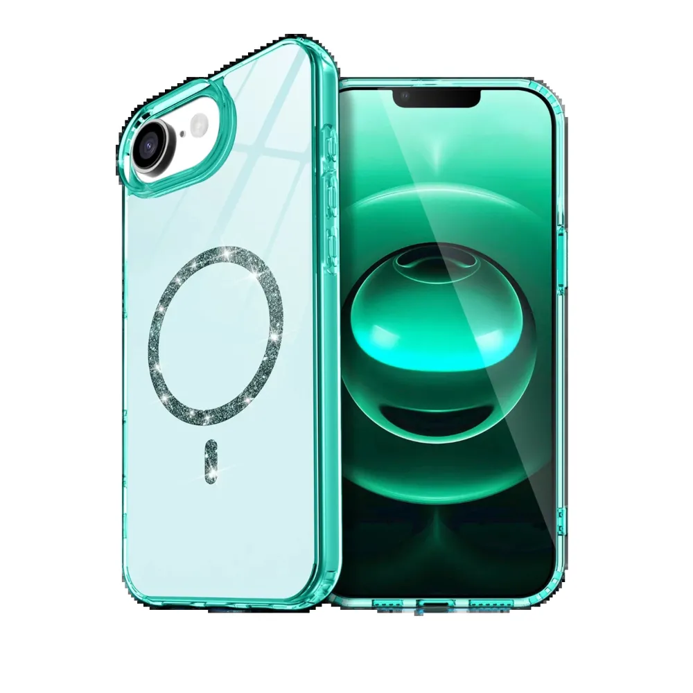 Newface Apple Iphone 16E Live Diamond Magsafe Kapak - Yeşil