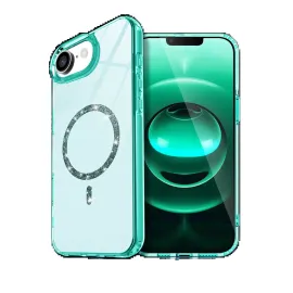 Newface Apple Iphone 16E Live Diamond Magsafe Kapak - Yeşil
