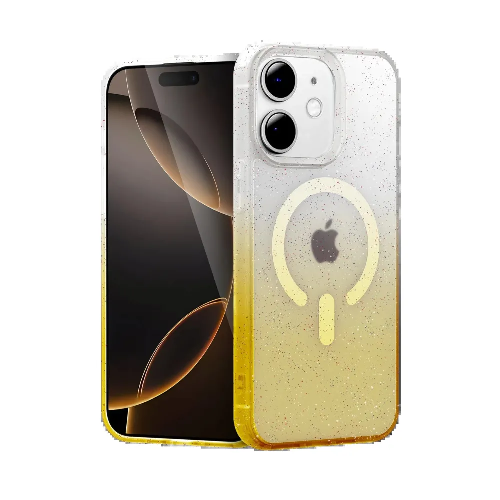 Newface Apple Iphone 12 Pummel Shiny Magsafe Kapak - Gold