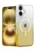 Newface Apple Iphone 16 Pummel Shiny Magsafe Kapak - Gold